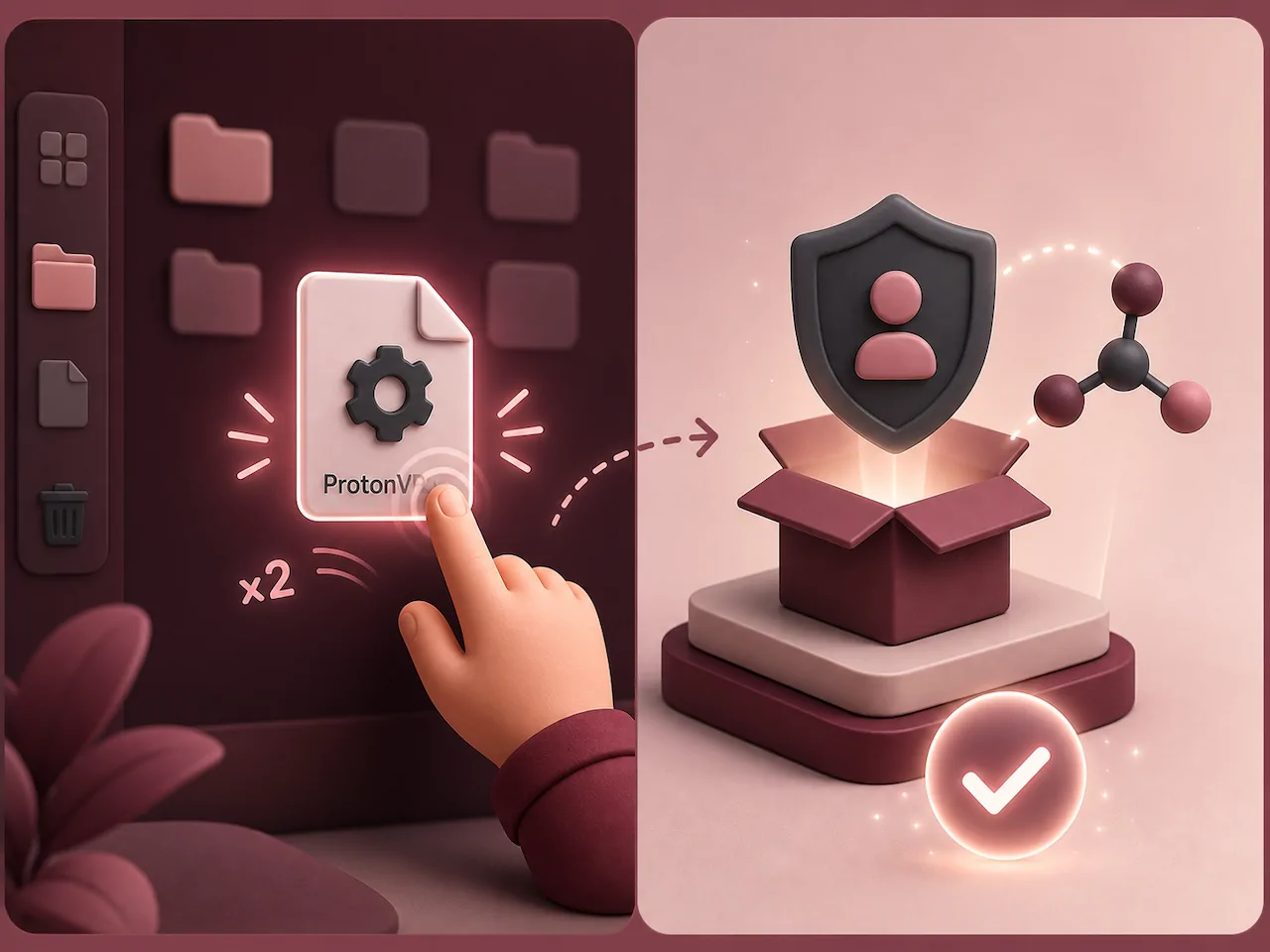 How does Proton VPN work on Windows operating systems?