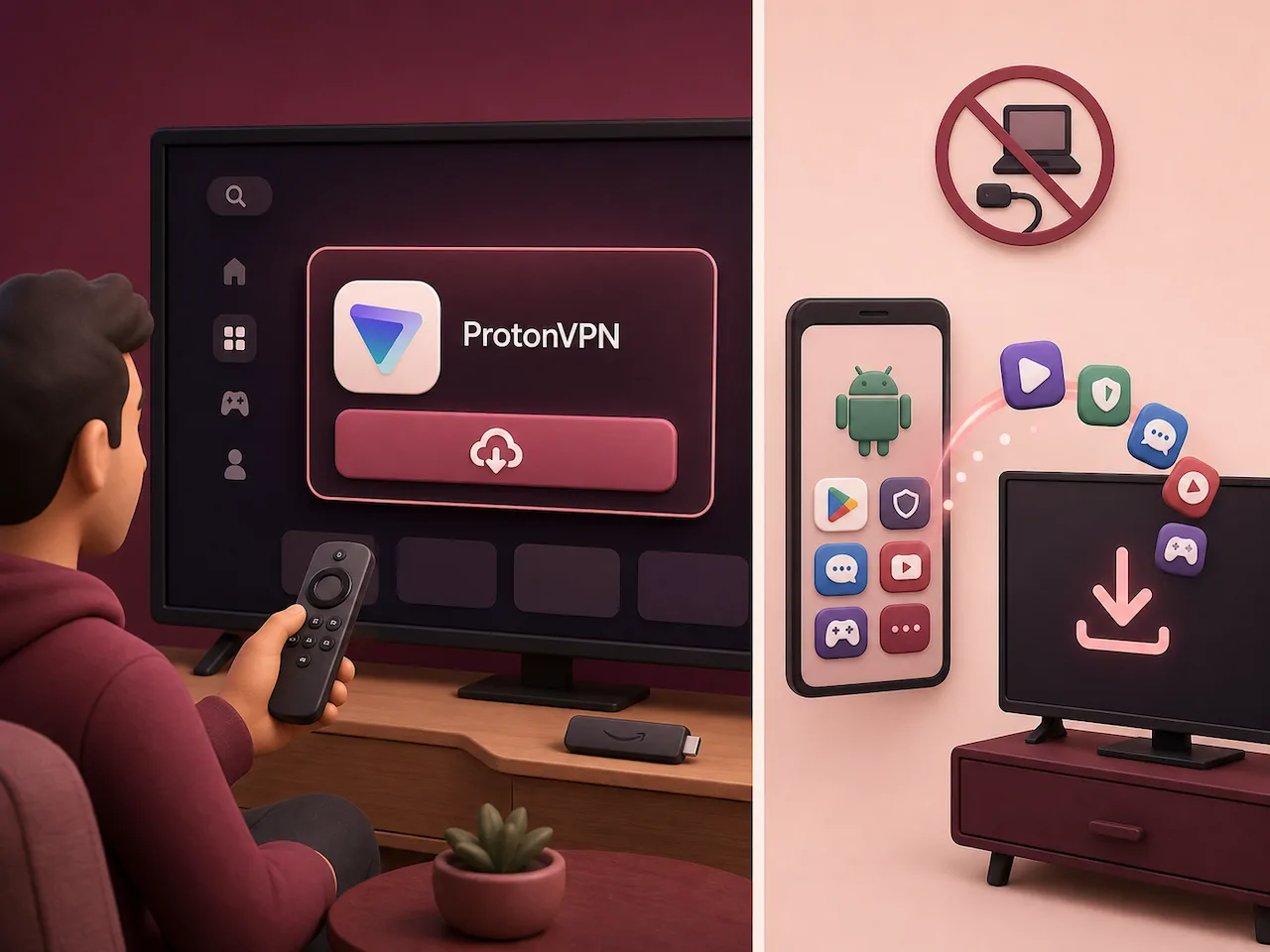 How do you install Proton VPN on an Amazon Fire TV Stick?