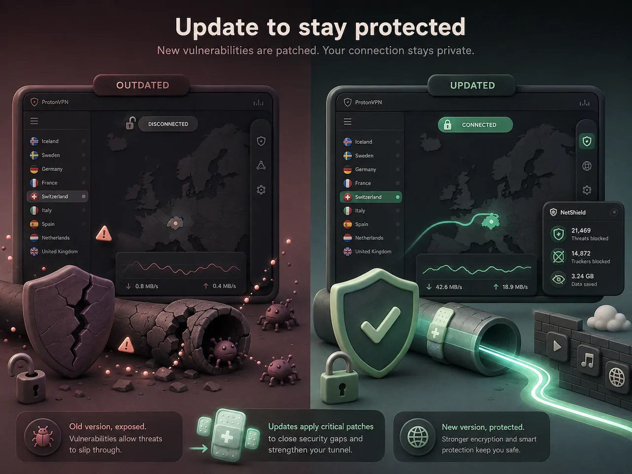 How do you update Proton VPN to the latest version?