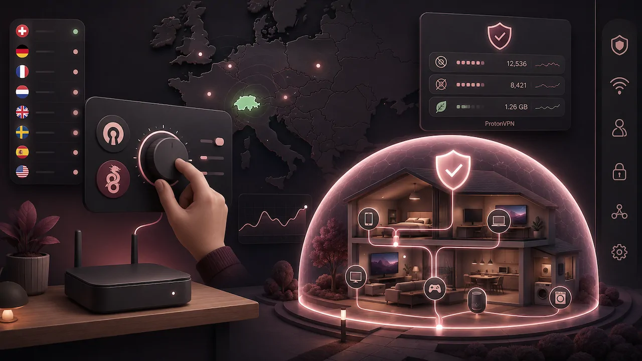 How do you configure Proton VPN on a home router?