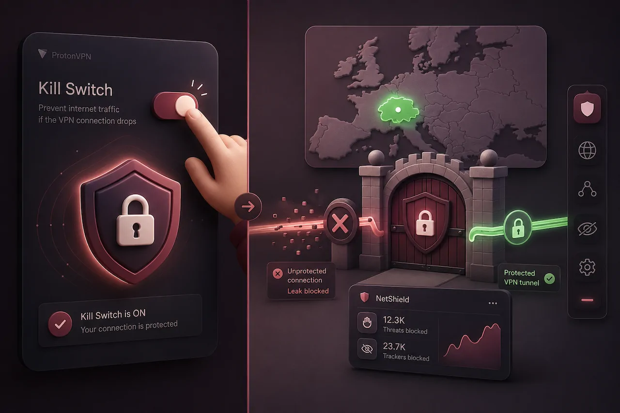 How do you use the Proton VPN kill switch feature?