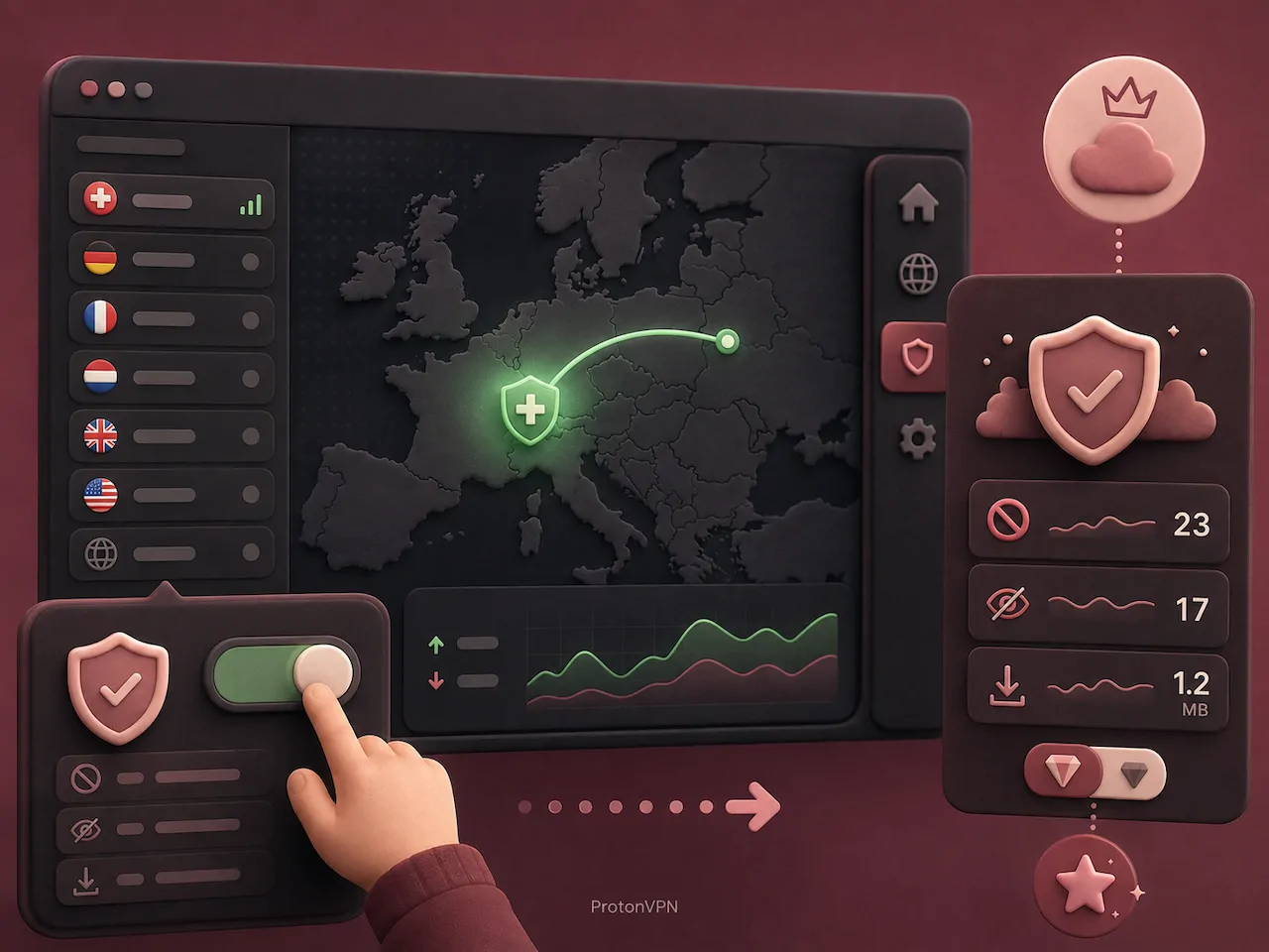 How do you use the Proton VPN kill switch feature?
